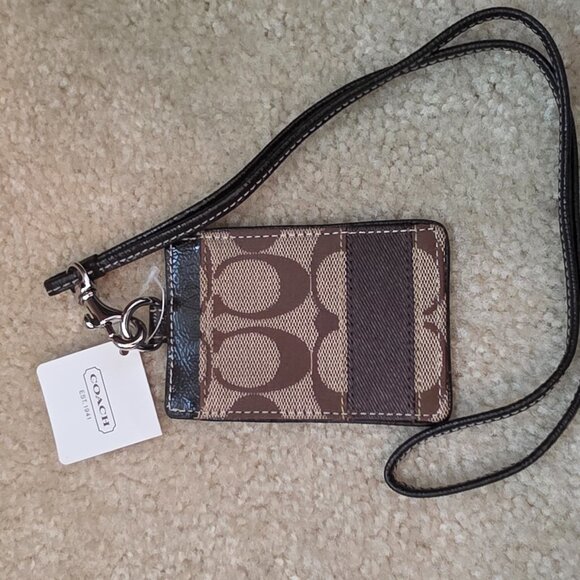 Coach Signature Coated Canvas ID Lanyard - Picture 2 of 2